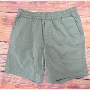 Zara Mens Jogger Shorts L 32 Green Comfy Casual Elastic Waist